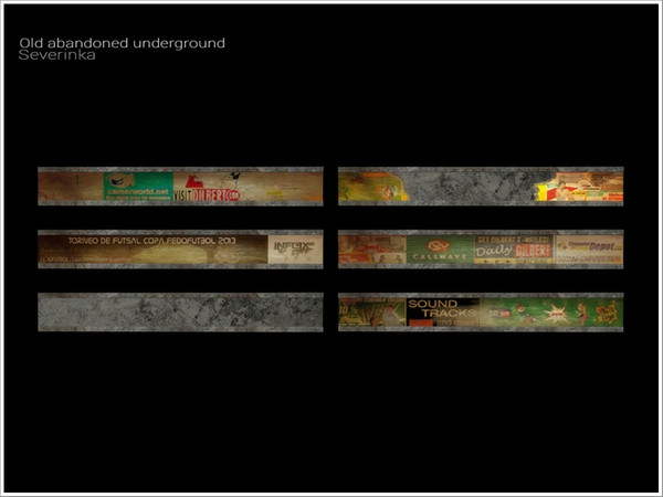 Sims 4 — [Old Underground] - advertising billboard by Severinka_ — Advertising billboard From the set 'Old abandoned