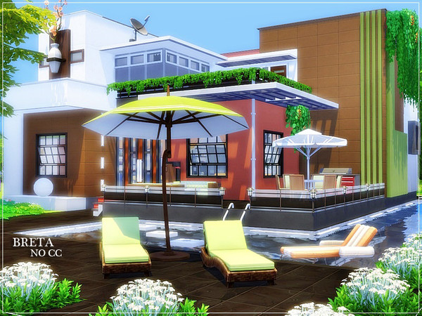 Sims 4 — BRETA by marychabb — BRETA Modern home for Your's Sims . Fully furnished and decorated. Tested Ground Floor