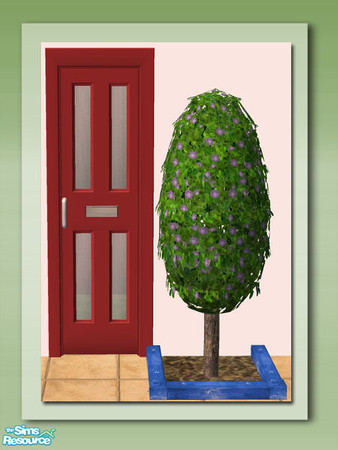 Sims 2 — Egg Shrub -  Lilac Flowers by Shakeshaft — Part of a set of Shrubs to add architecture and colour to your sims