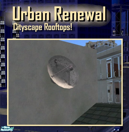 Sims 2 — Wall Mounted Satellite Dish by Cyclonesue — Show the neighbours that you have more TV channels than they do! A