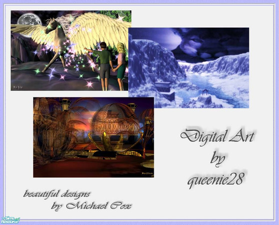 Sims 2 — Digital Art by queenie28 — Beautiful digital art designs created by Michael P. Cox. These are recolors of the