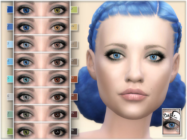 Sims 4 — Natural eye colors 06 by BAkalia — Hello Realistic eye colors in 16 swatches for all genders and ages in the
