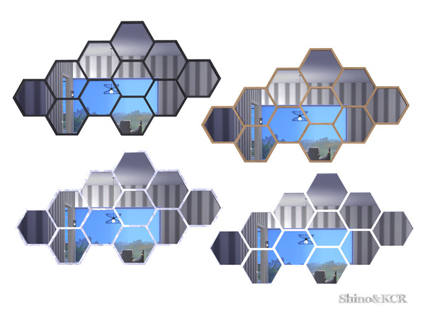 Sims 4 — Dining Rose - Mirror by ShinoKCR — Dining Room Furniture inspired by Ligne Roset