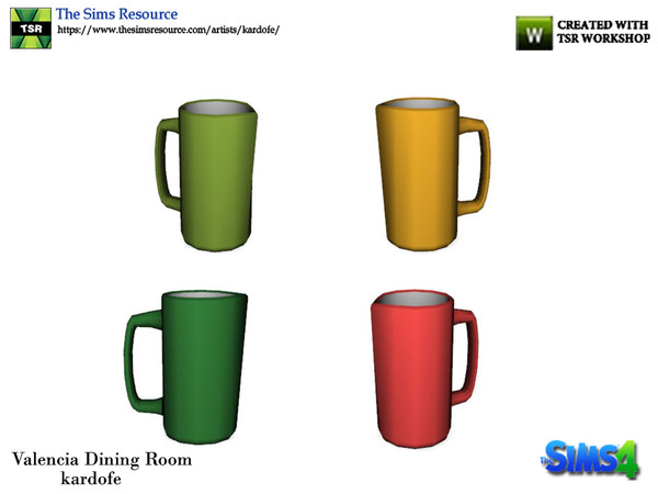 Sims 4 — kardofe_Valencia Dining Room_Pitcher by kardofe — Pitcher with three options of beautiful colors 