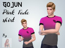 Sims 4 — GoJun Pink fade shirt by TheGilbertSim — Pink fade shirt with a modern and cool design. Part of TheGilbertSim's