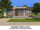 Sims 4 — Modern Bungalow by ElsethSIMS — This lot features a small house with vibrant flowers and a stoned driveway. Its