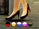 Sims 4 — Simple Shiny Pump Heels by frostmaniac2 — Your basic pump heels. Comes in five colour schemes. 