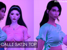 Sims 4 — BackTrack Calli Satin Top by BackTrack_ — 8 swatches custom thumbnail shadow map specular map all lods hq