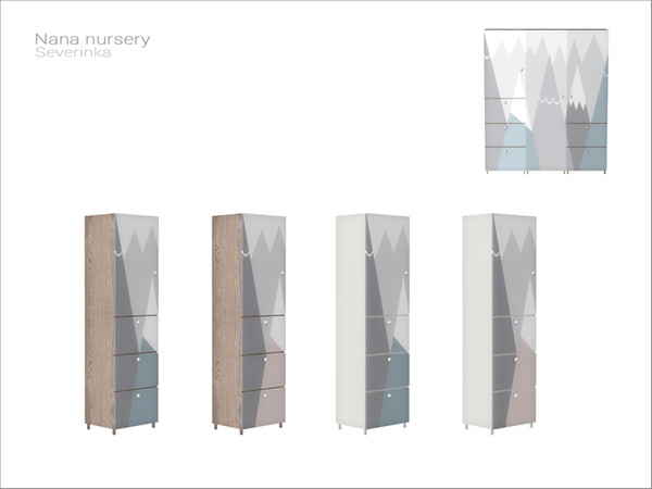 Sims 4 — [Nana nursery] - dresser v01 by Severinka_ — Dresser v01 From the set 'Nana nursery' Build / Buy category: Kids