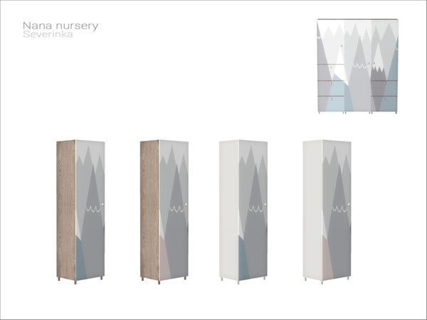 Sims 4 — [Nana nursery] - dresser v02 by Severinka_ — Dresser v02 From the set 'Nana nursery' Build / Buy category: Kids