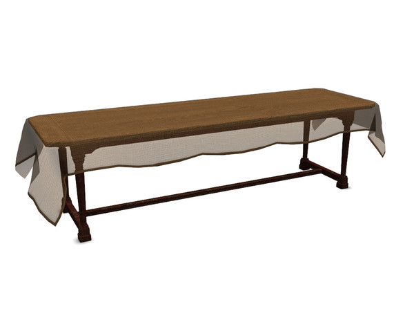 Sims 4 — Autumn Harvest Table Cloth by sim_man123 — A rustic-themed transparent table cloth in a pattern that vaguely