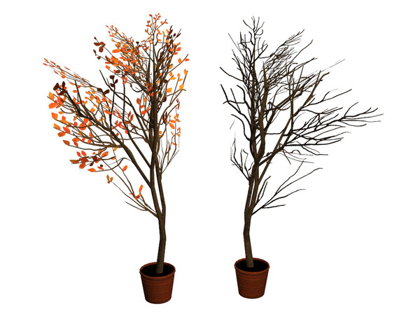 Sims 4 — Autumn Harvest Tree by sim_man123 — A lighter recolor of my Dead and Breakfast tree. Includes two recolors - one