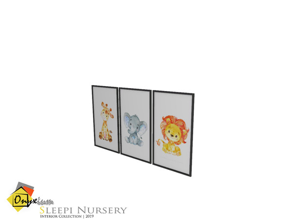 Sims 4 — Sleepi Trio Paintings by Onyxium — Onyxium@TSR Design Workshop Nursery Collection | Belong 2019 Year
