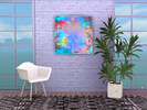 Sims 4 — Astray and Fade Art Print by onyxbri — - astray and fade - colorful abstract canvas print (original artwork