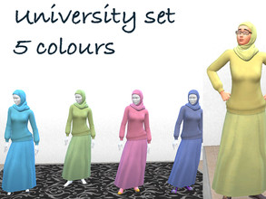 Sims 4 — Matching Hijabs by secretlondon — Hijabs that match the rest of the university set. 