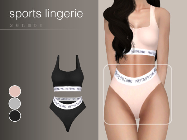 Sims 4 — Sports Lingerie Bottom by Senmoe — Sports Bottom for your Sim.