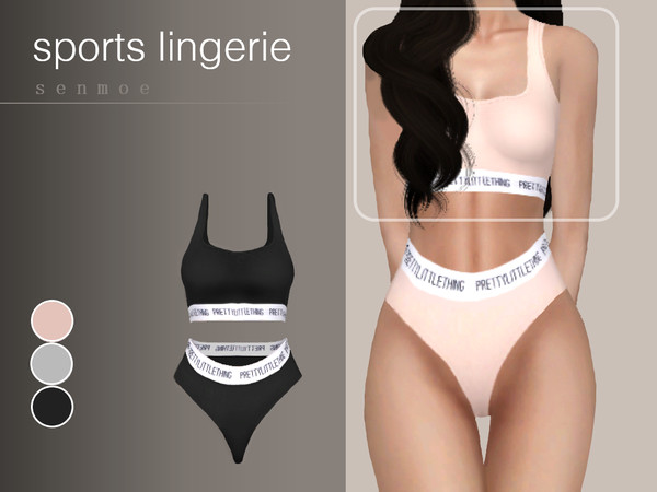 Sims 4 — Sports Lingerie Top by Senmoe — Sports Top for your Sim.