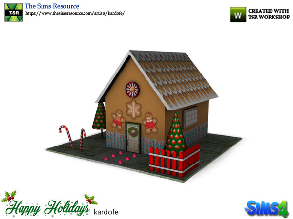 Sims 4 — kardofe_Happy Holidays_Ginger cottage by kardofe — Gingerbread cookie house 