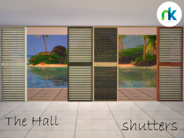 Sims 4 — Nikadema The Hall Wood Shutter by nikadema — This piece works as a shutter Place it on windows, walls... in this