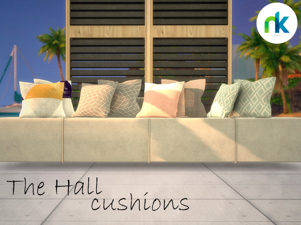 Sims 4 — Nikadema The Hall Cushions by nikadema — Two cushions made in four different colors to match your sofa No cheats