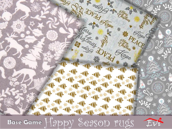 Sims 4 — Happy season rugs by evi — Warm rugs for delicate and posh decor