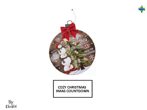 Sims 4 — Cozy Christmas Clutter - Xmas Countdown Sign by Chicklet — This is Part 2 of my Cozy Christmas Clutter Set Tis