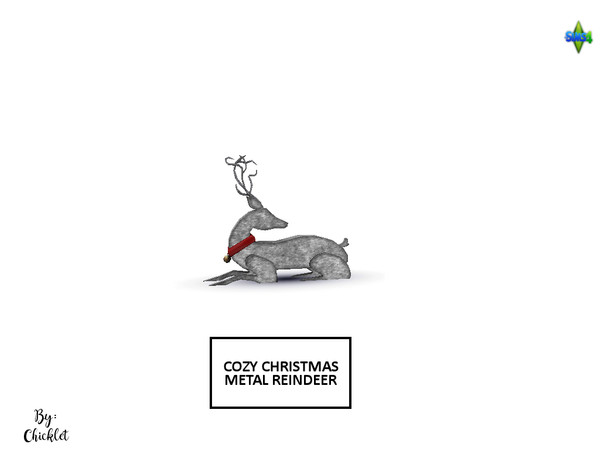 Sims 4 — Cozy Christmas Clutter - Metal Reindeer by Chicklet — This is Part 3 of my Cozy Christmas Clutter Set Tis the