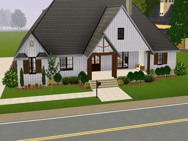 Sims 3 — Jasper by jparham2 — This small modern country home features 3 bedrooms, 3 bathrooms, loft above garage, large