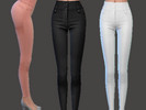 Sims 4 — Leather Jeans v1 by DavinaSims — Includes 3 colours