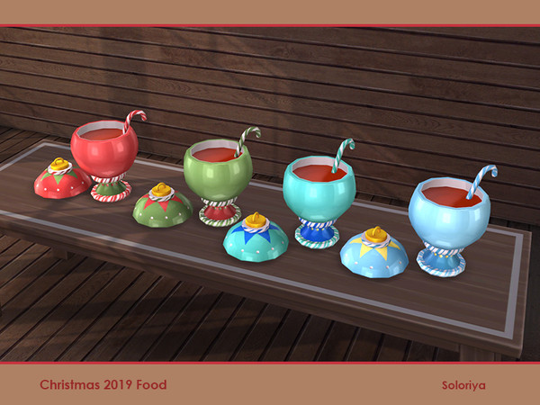 Sims 4 — Christmas 2019 Food. Serving Bowl by soloriya — Serving bowl with punch. Part of Christmas 2019 Food set. 4