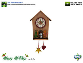 Sims 3 — kardofe_Happy Holidays_Cuckoo clock by kardofe — Cute Christmas cuckoo clock