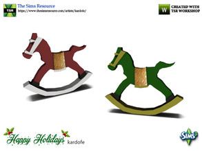 Sims 3 — kardofe_Happy Holidays_Little Horse by kardofe — Small toy rocking horse, decorative
