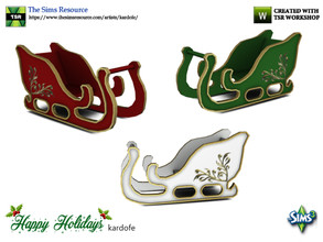Sims 3 — kardofe_Happy Holidays_Sleigh by kardofe — Decorative sled, to put gifts on it, or anything else, 