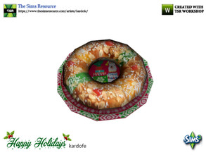 Sims 3 — kardofe_Happy Holidays_Three Kings Roscón by kardofe — a typical Spanish dessert taken on the 6th of
