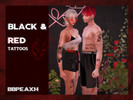 Sims 4 — Black and Red Tattoos [bbpeaxh] by bbpeaxh — black and red tattoos for male and female sims! you can check my