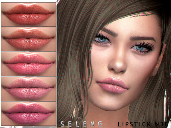Sims 4 — Lipstick N38 by Seleng — Teen to Elder Female 25 colours Custom Thumbnail HQ mod compatible The picture was