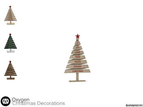 Sims 4 — Oxygen Tree Decor by wondymoon — - Oxygen Christmas Decorations - Tree Decor - Wondymoon|TSR - Creations'2019