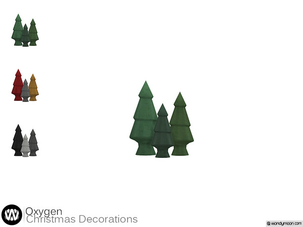 Sims 4 — Oxygen Ceramic Tree Decor by wondymoon — - Oxygen Christmas Decorations - Ceramic Tree Decor - Wondymoon|TSR -