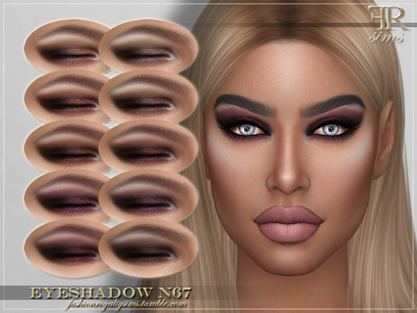 Sims 4 — Eyeshadow N67 by FashionRoyaltySims — Standalone Custom thumbnail 10 color options HQ texture Compatible with HQ