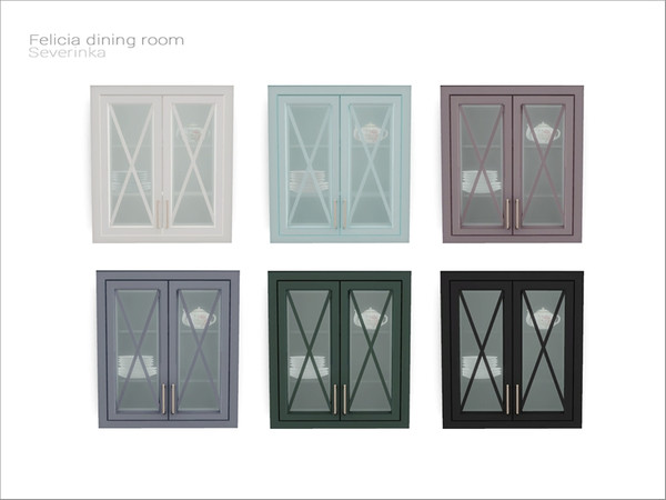 Sims 4 — [Felicia dining] - cabinet by Severinka_ — Cabinet (decorative wall shelf) From the set 'Felicia dining room'