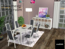 Sims 4 — dining room-REQUIRES EXPANSIONS LISTED by anaalicialo — The second part of the dining room, include the wall and
