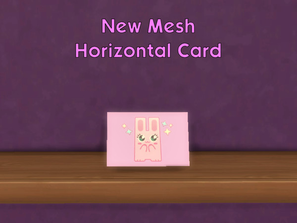 Sims 4 — Horizontal Card Mesh [REQUIRES SEASONS] by LuckiSelki — A horizontal card mesh that I'll be using to make lots