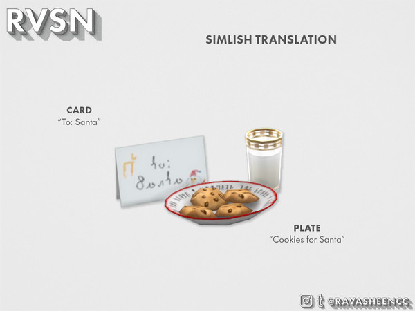 Sims 4 — Santa-mental Milk and Cookies by RAVASHEEN — That note your simmie child wrote Father Winer is having you feel