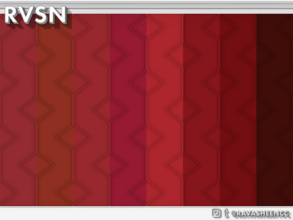 Sims 4 — Bored and Batten Paneling - Red Hues by RAVASHEEN — This Board &amp; Batten style wall is anything but