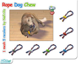 Sims 2 — Rope Dog Chew (Mesh & Recolors) by NoFrills — Just a dog chew made by rope and plastic, your Sims dog will