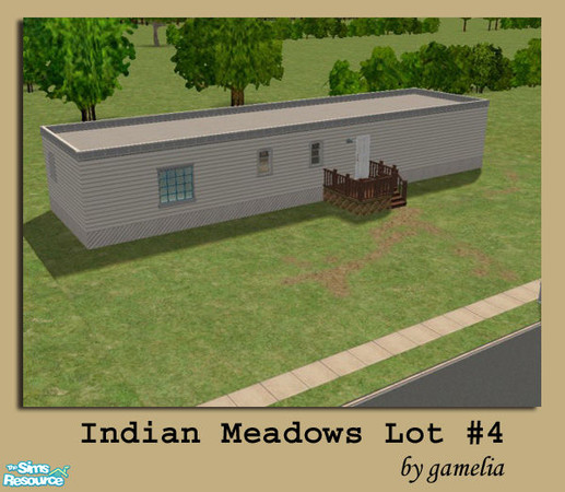 Sims 2 — Indian Meadows Lot #4 by gamelia — Single-wide mobile home. Brand new, straight from the manufacturer. 3
