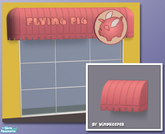 Sims 2 — Window Awning - pink by Windkeeper — Recolor of Window Awning. Requires that file to work. Will appear for all