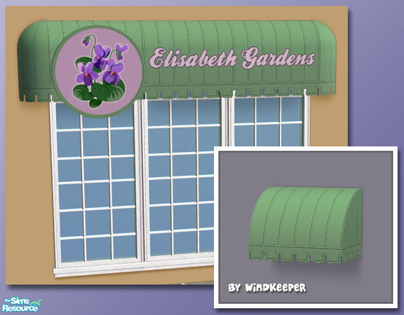 Sims 2 — Window Awning - spring green by Windkeeper — Recolor of Window Awning. Requires that file to work. Will appear