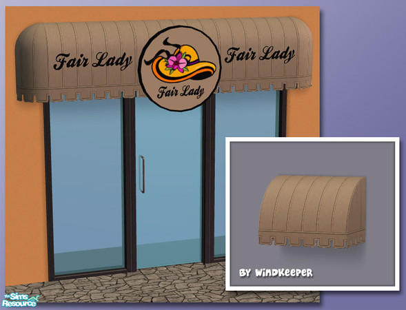 Sims 2 — Window Awning - beige by Windkeeper — Recolor of Window Awning. Requires that file to work. Will appear for all