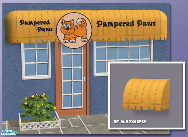 Sims 2 — Window Awning - golden by Windkeeper — Recolor of Window Awning. Requires that file to work. Will appear for all